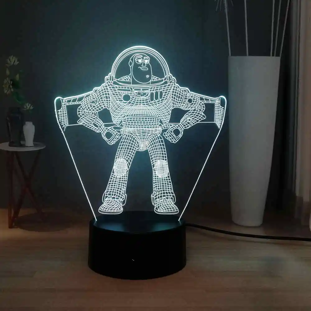 Базз светильник год настольная лампа RGB 7 Красочный космический Ranger USB сенсорный
