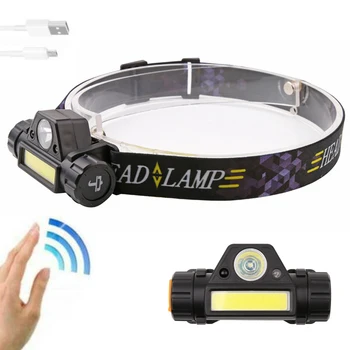 

10W COB LED Headlamp Hat Clip Flashlight Magnet Work light USB Inspection lamp 2000mAh Rechargeable Fishing Head Torch Light
