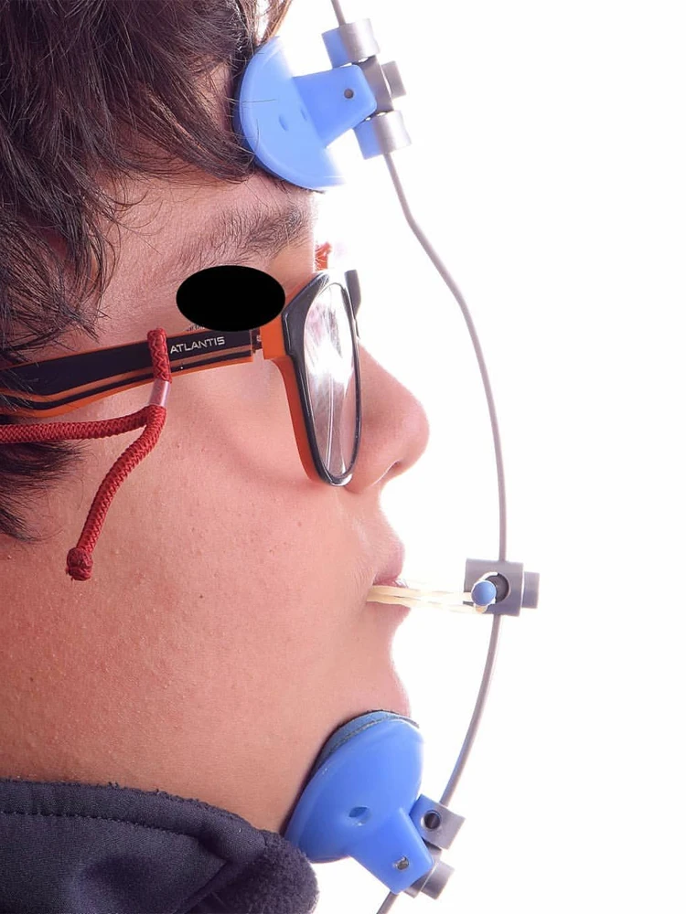 歯科マスク矯正調整可能なハイプルヘッドギアフェイスマスクダブル