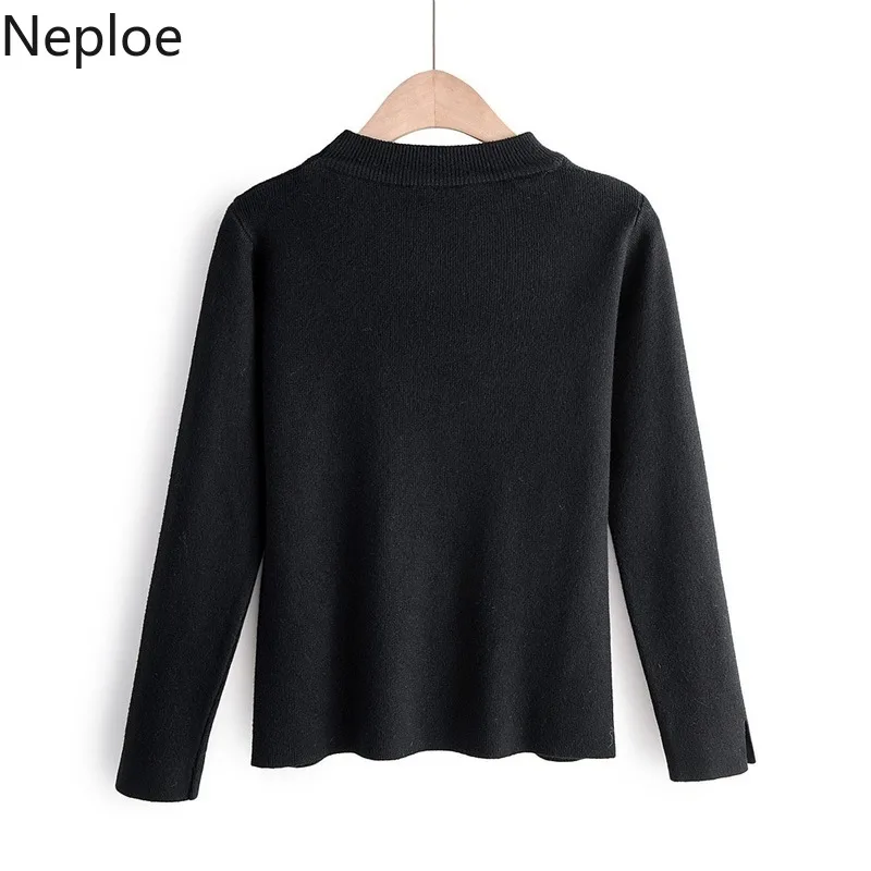 Neploe/ осенне-зимняя одежда для женщин с леопардовым бантом и декоративным круглым вырезом, женские свитера 46367