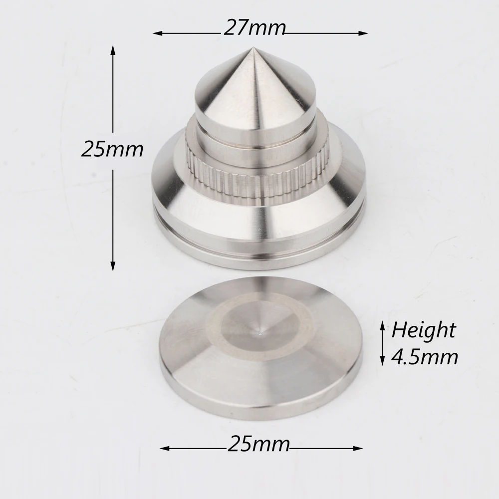 SP2728S Hochwertiger Edelstahl-Lautsprecher mit Spike-Isolation, Fußständer, Kegel, Plattenspieler, AMP, CD, DAC-Recorder – Detail 4