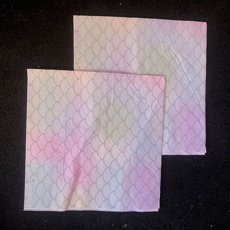 10 шт. Русалочка Бронзирующая одноразовая тарелка для напитков бумажный