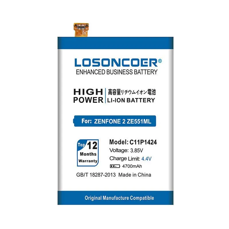 LOSONCOER 4700 мАч Аккумуляторы для телефонов C11P1424 батарея для Asus Zenfone 2 батарея ZE551ML ZE550ML батарея Z00AD Z00ADB Z00A Z008D