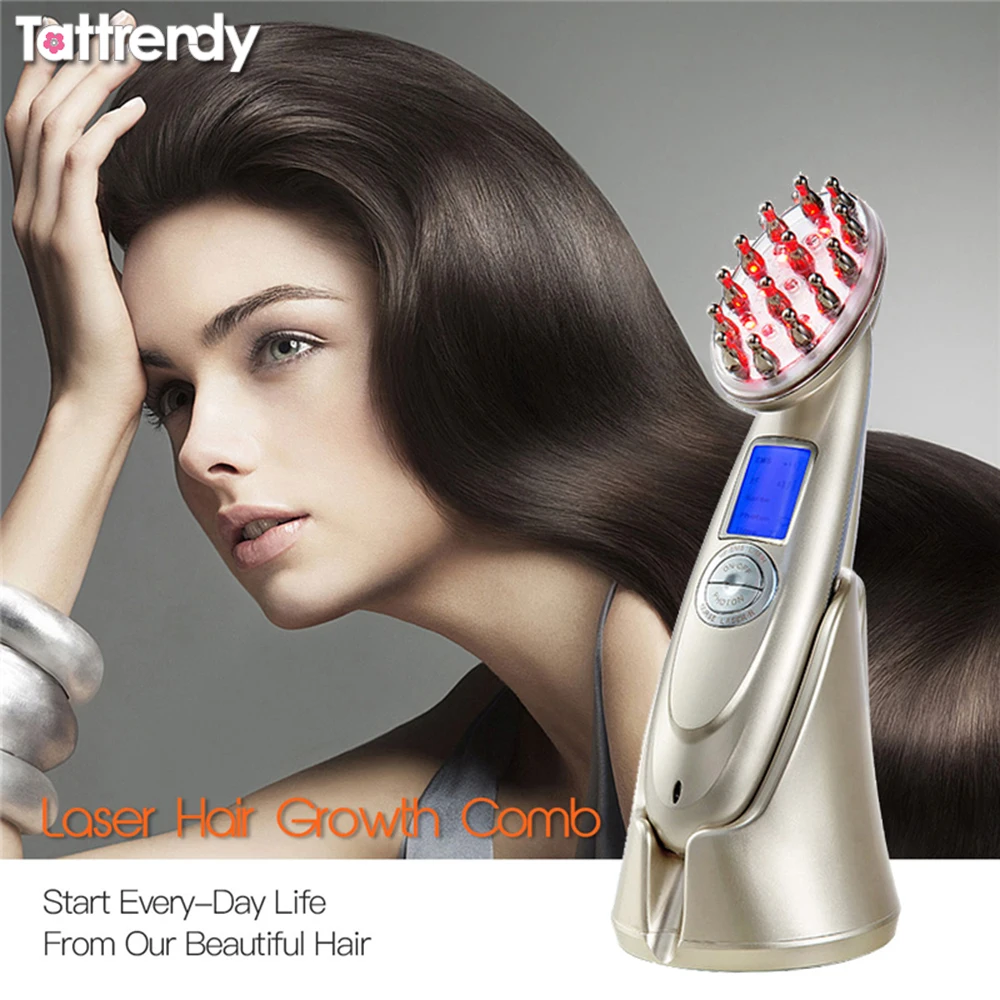 

Electric Laser Hair Growth Comb Anti Hair Loss Products Brush Hair & Scalp Treatments Women Men Hair Care Comb RF Head Massage