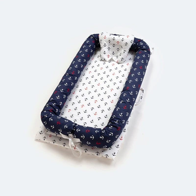 Printing Travel Crib Baby Portable Crib Sleeping Bed Basket Foldable Mattress Outdoor Infant Newborn Protection Cushion YZL043