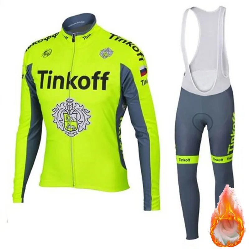 Tinkoff pro Ropa ciclismo, теплый, зима,, теплый, Джерси, мужской, костюм, для верховой езды, комбинезон, комплект, флис, шерсть, Триатлон