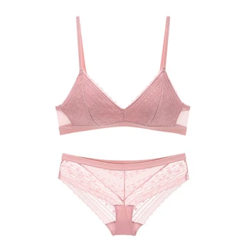

Women underwear sets Sexy Lace Bra Transparent panties Ladies Set Lingerie Push Up Brassiere Lace Underwear Set Sexy Panties
