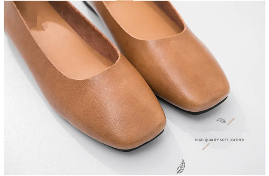 new style leather soft sole shoes Chinese mother shoes Chinese style art shoes comfortable low-heeled shoes