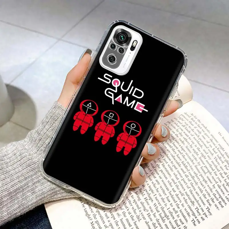 Funny Squid Game Silicon Phone Case Funda For Xiaomi Redmi Note 10 Pro 8 9 Pro 9S 10S 8T 8A 9A 9C 7 7A 6 6A Cover Coque Capa