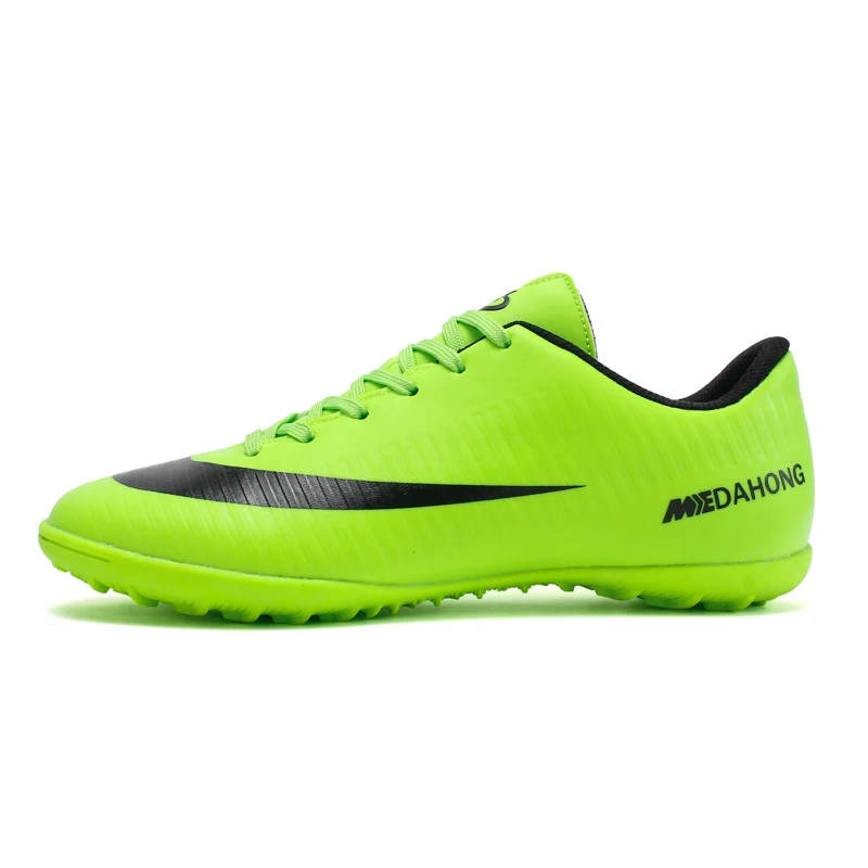 Мужские футбольные бутсы; Спортивный для футбола; обувь; Новинка года; кожаные футбольные бутсы с высоким голенищем; тренировочные футбольные кроссовки; обувь для футбола - Цвет: A88-green