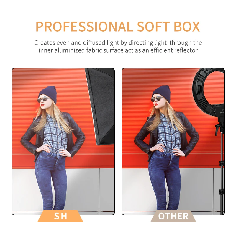50cm x 70cm, lâmpada led 20w 5500k