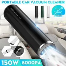 Mini aspirateur à main sans fil pour voiture, humide et sec, 150W, 8000pa, Rechargeable, Super aspiration, Portable