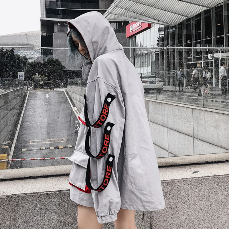 Мужская хип хоп Swag куртка пальто с поясом демисезонная уличная одежда пальто для пары