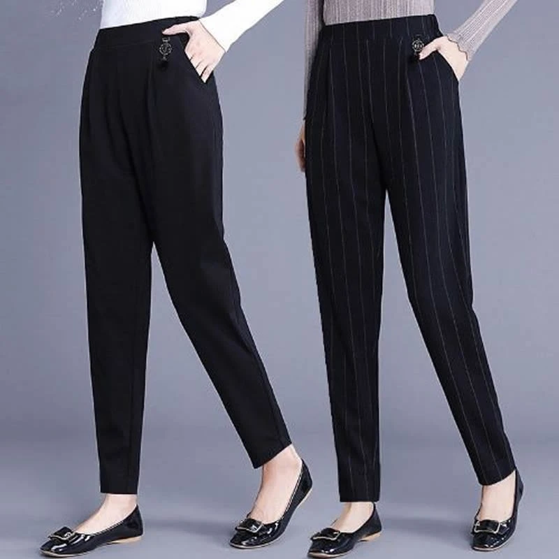 striped business pants