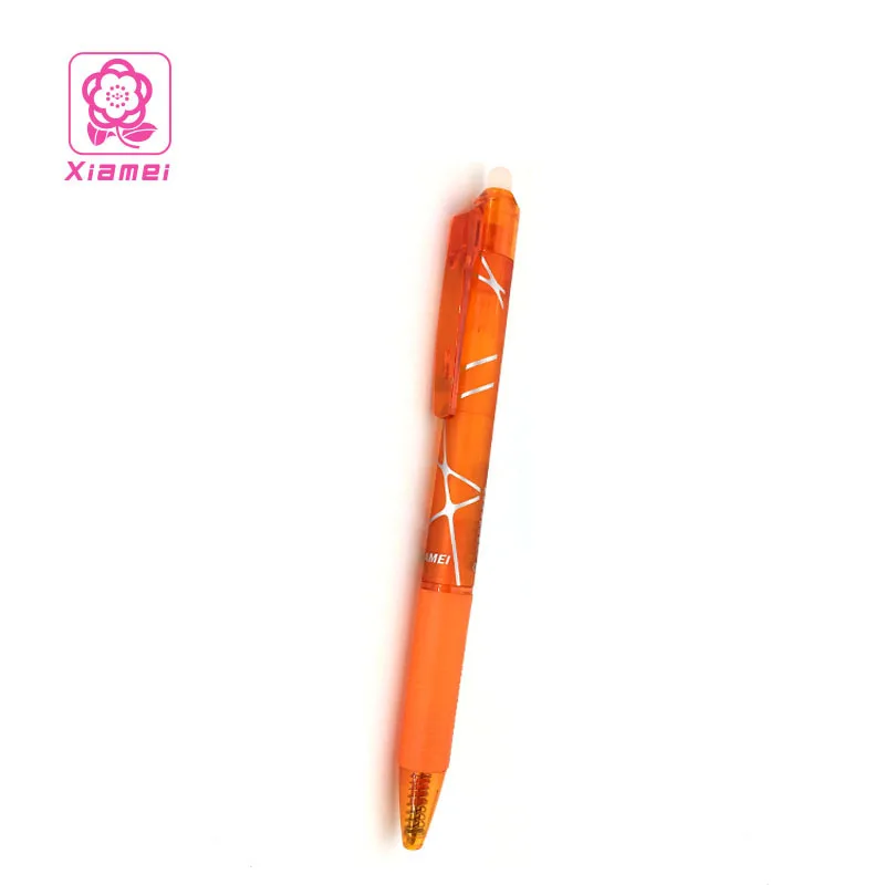 Канцелярские принадлежности xiamei Store, 1 шт., прессованная пластиковая стираемая гелевая ручка, 0,5 мм, ручка для письма, Студенческая гелевая ручка, канцелярские принадлежности для школы - Цвет: Orange-1pcs