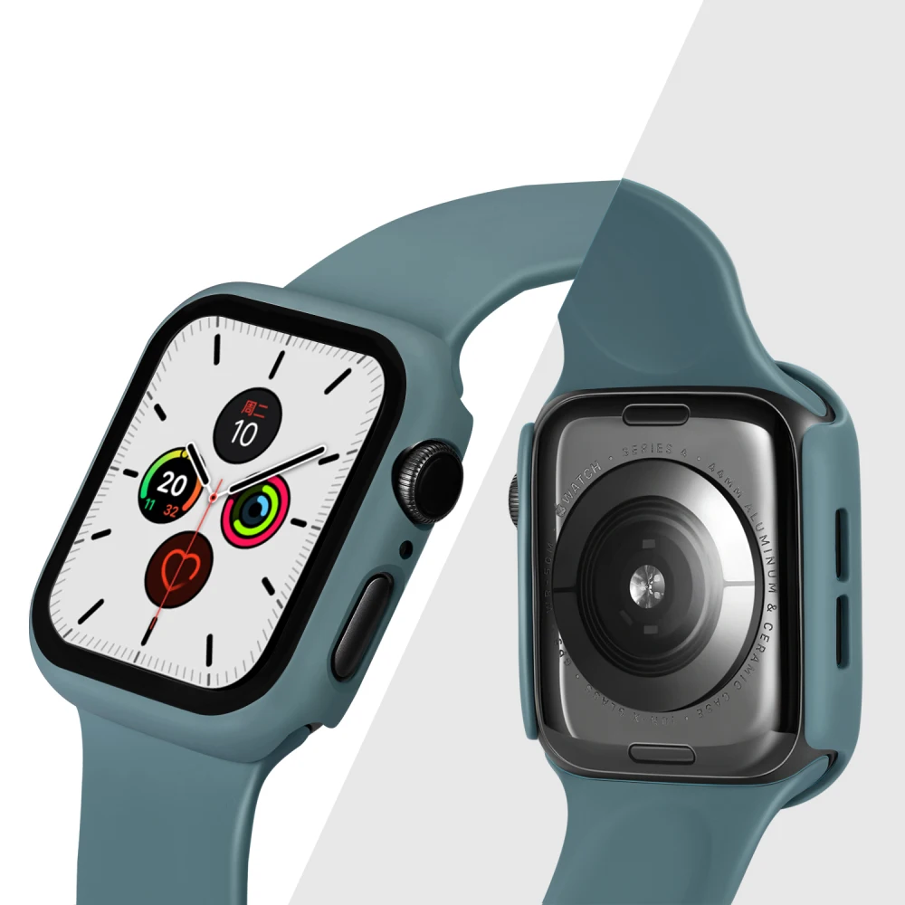 Чехол+ закаленное стекло для Apple Watch, 40 мм, 44 мм, серия 5, 4, защита для экрана, чехол-бампер для iwatch, серия 3, 2, 1, 38 мм, 42 мм