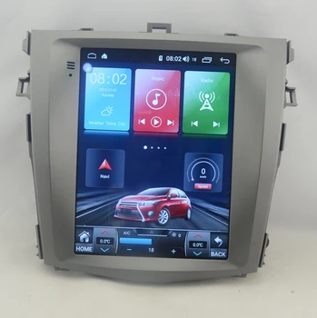 

10.4" tesla style vertical screen Octa core Android 9.1 Car stereo GPS navigation for Toyota Corolla 2006-2013 automatic A/C