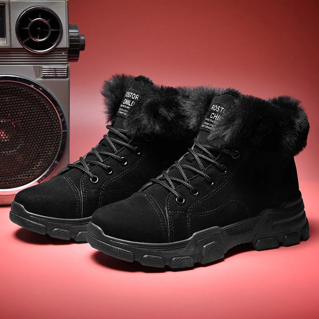 Зимние ботинки; женские ботильоны для женщин на меху; теплая зимняя обувь на шнурках; короткие ботинки; увеличенная платформа;# G2