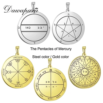 

Dawapara Talisman DIY Charms Pentacle of Mercury Pendant for Necklace Stainless Steel Accessories