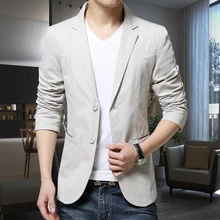 Men Blazer 2019 New Spring And Autumn Male Leisure Suit Slim Plus Size Outerwear Fashion Korean Style Black khaki Gray X01 Men Blazer 2019 New Spring And Autumn Male Leisure Suit Slim Plus Size Outerwear Fashion Korean Style Black khaki Gray X01