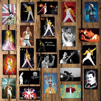 

[ Mike86 ] Music Freddie mercury Metal Sign Wall Plaque Custom Poster Personality Classic Iron Painting Decor Art LT-1700