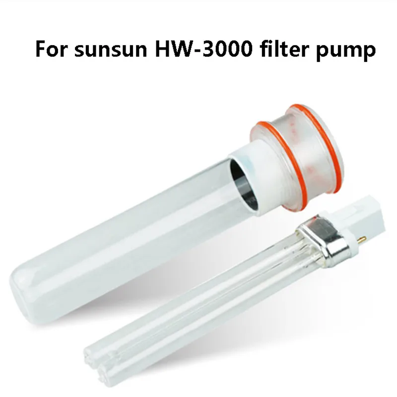 Фильтр-насос SUNSUN HW-3000 стеклянная крышка УФ-лампы для аквариума аксессуары | Дом и