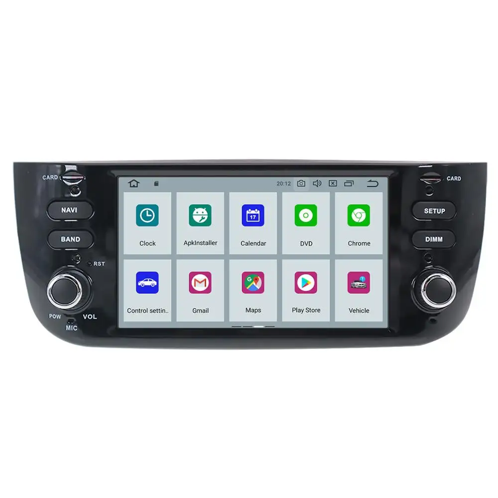 Best Android 9.0 PX5 4+64GB car No DVD player Built-in DSP Car multimedia Radio For Fiat Punto 2009-2015 Linea 2012-2015 GPS Nav 2