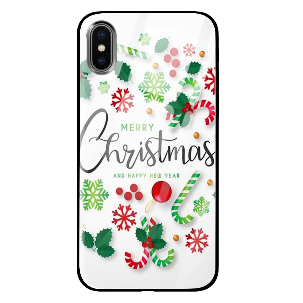 Merry christmas eye для iPhone 5 5S 6 6s 7 8 Plus X XS XR 11 Pro макс. закаленное стекло чехлы - Цвет: 3