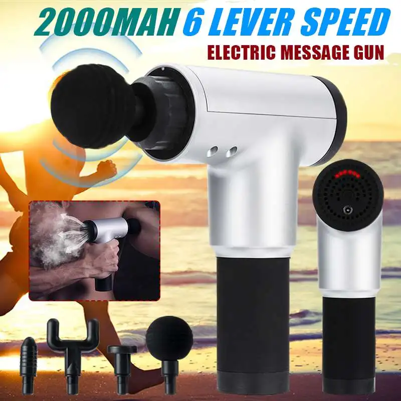 

6 speeds Powerful Body Muscle Therapy Massage Guns 3600r/min Electric Massager Home Deep Tissue Pain Relief Sport Ralation