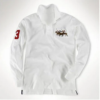 

hombre big pony high quality polo shirt top Men long sleeve Casual 100%cotton polo Shirt camisa masculine for homme