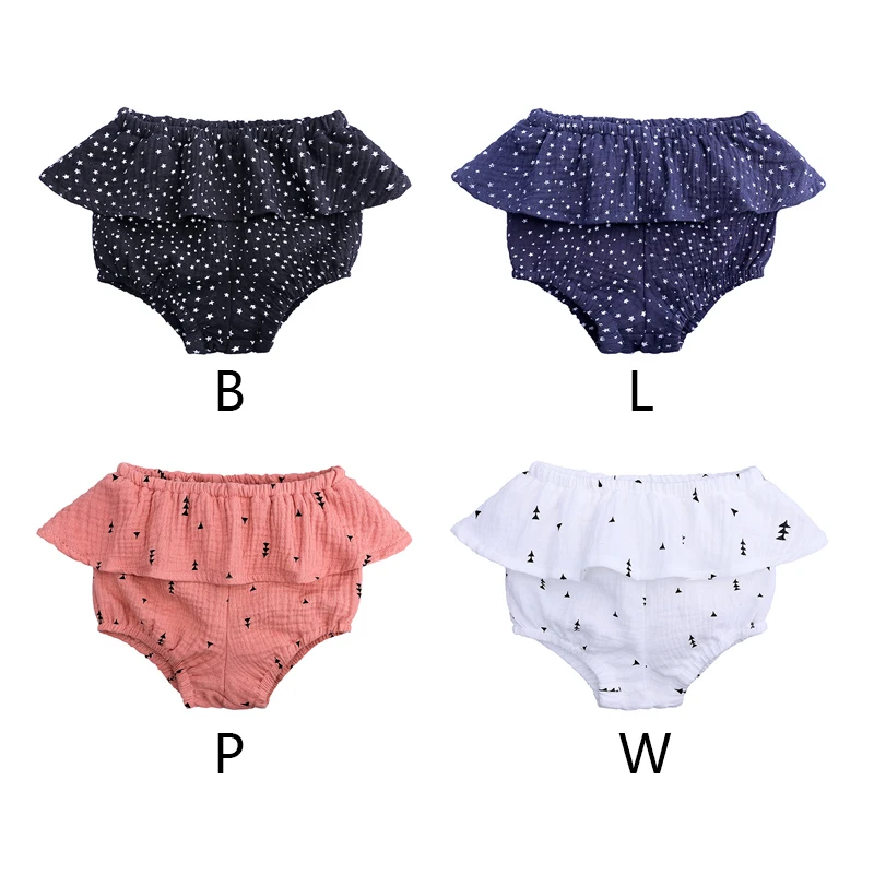 Cute Newborn Baby Girls Cotton Floral Pattern Bottom Infant Short Briefs PP Pants Shorts