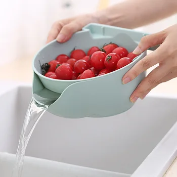 

Creative Fruit Bowl Double Layer Deconstructable Plastic European Style Sunflower Seed Fruit Draining Tray Lazy Circle Snacks Dr