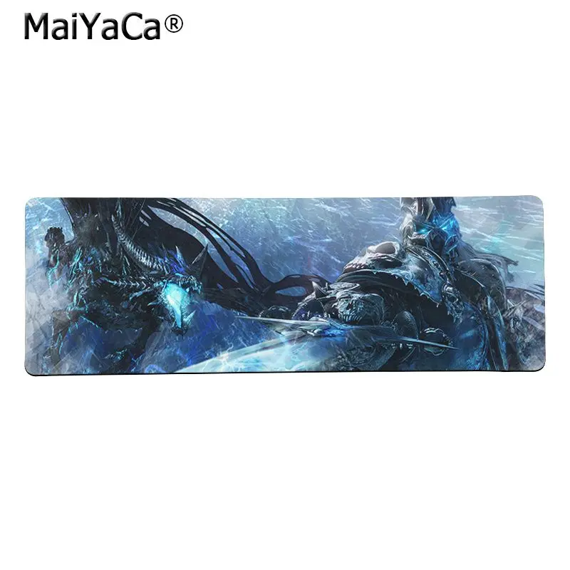 MaiYaCa высокое качество World of Warcraft Arthas DIY дизайн игровой с узором коврик для мыши большой коврик для мыши клавиатуры коврик - Цвет: Lock Edge 40X90cm