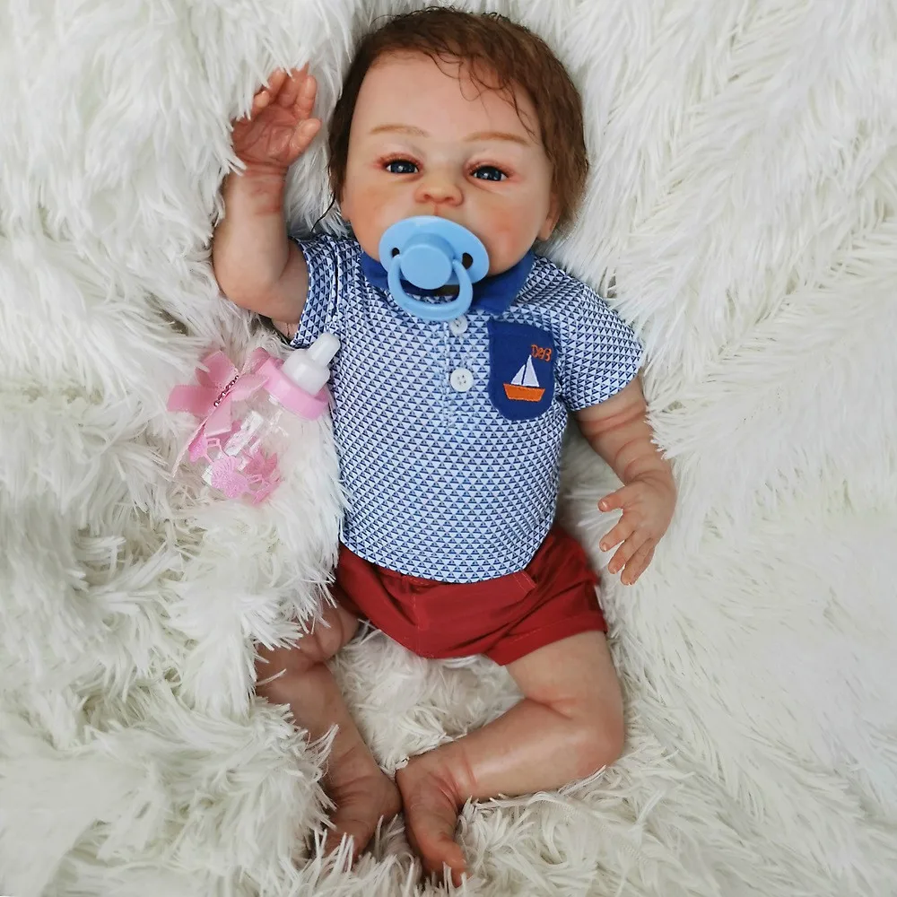 

18 inch Reborn Baby Dolls Silicone Baby Newborn Babies Doll Realistic Lifelike Toddler Doll Toy