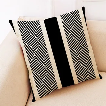 

Pillow Case Simple-Geometric Pattern Sofa Car Throw Cushion Cover Home Decor 4PCS Print Custom Pillowcase Suqare Pillow Cover