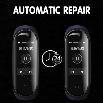 

5pcs Full Screen Protective Case For Xiaomi Mi Band 4 Case Explosion-proof Cover Protector Hydrogel Film（Non-tempered glass）