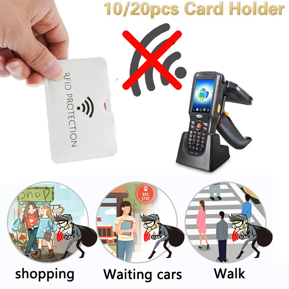 10 шт/20 шт безопасности анти-магнитный Противоугонный металлический экранированный NFC чехол для карты блокировка наручный держатель для карт набор держатель Защита
