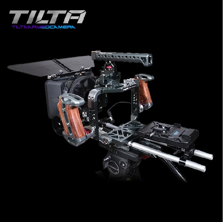 Tilta установка для фотосъемки BMCC Pro комплект для камера blackmagic Cage/A B последующий фокус/4*4 портативная Матовая коробка/блок питания