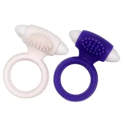 IKOKY взрослые продукты вибратор с кольцом для пениса шокирующие белые/синие Кольца для пениса Силиконовые Секс-игрушки для мужчин