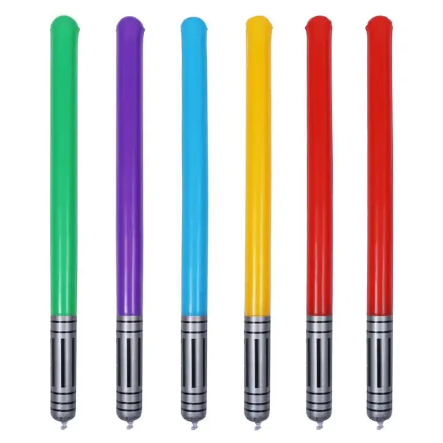 6pcs Inflatable lightsaber Sword Stage Props Outdoor Fun Game Playing Party Favors Kids Toy no leakage for all kinds of parties 5