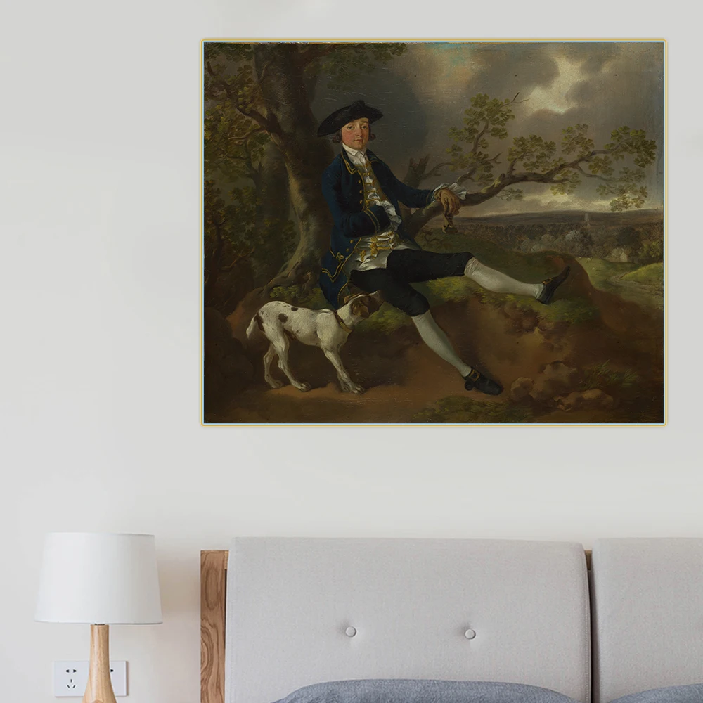 Citon Thomas Gainsborough 《 John Plampin 》 Di Arte Della Tela Pittura A Olio Artwork Poster Immagine Moderna Della Decorazione Della Parete Della Deco