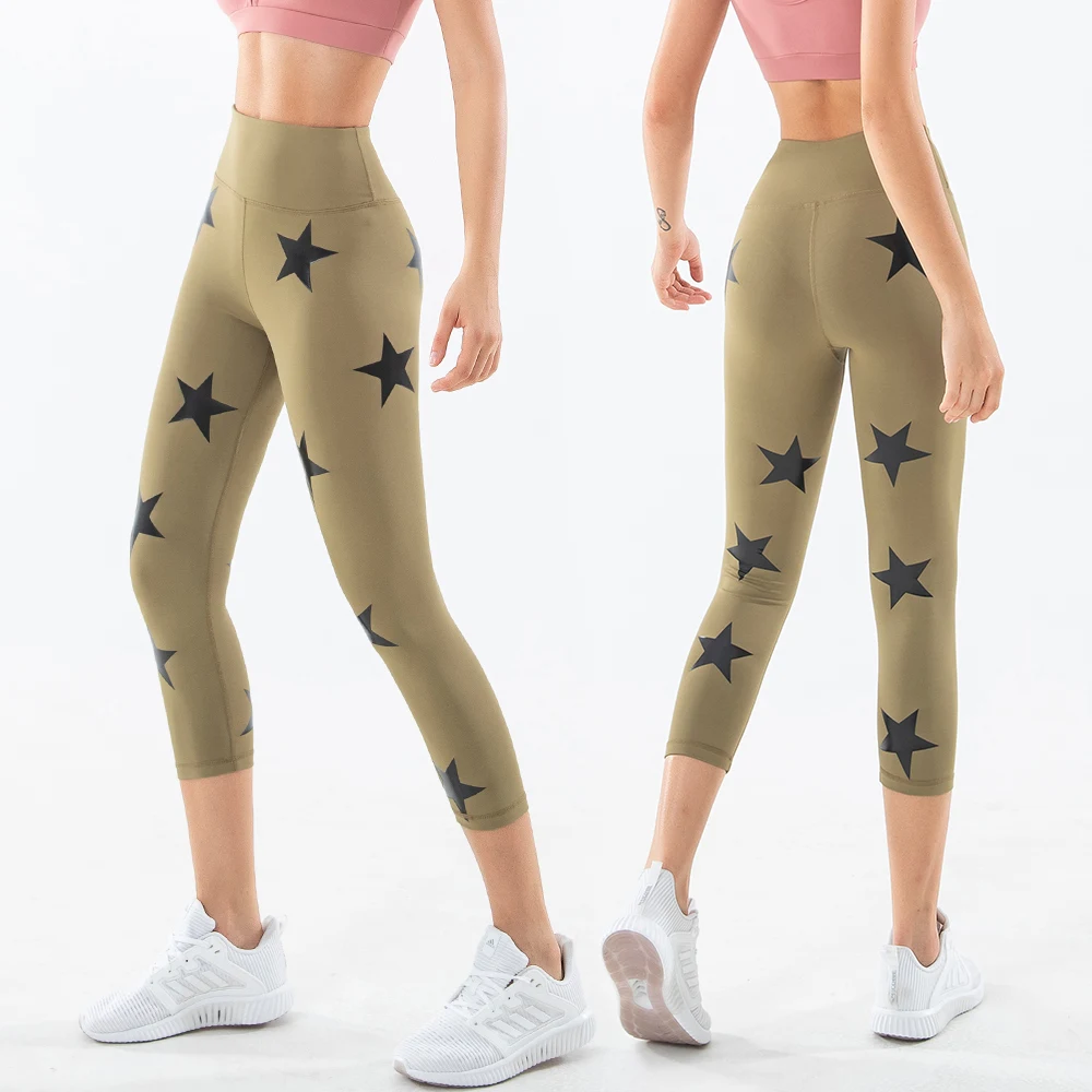star print workout leggings