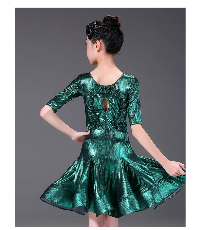 Платье для латинских танцев из молочного волокна радужного цвета для Бальных и сценических танцев; Одежда для танцев; платья для