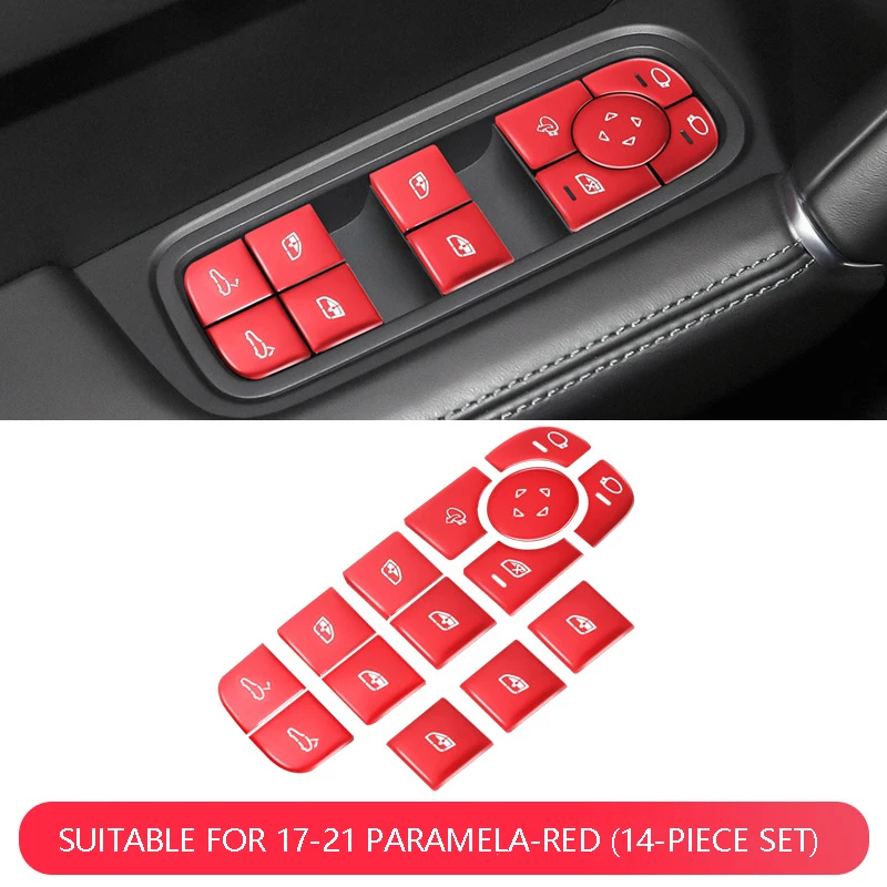Car Aluminum Alloy Window Lifter Buttons Sequins Decoration Trim Chrome Interior Cover for Porsche-Panamera Cayenne | Автомобили и