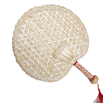 

Natural Hand Fans Pure Hand-Woven Wheat Straw Hand Fans, Handmade Fans