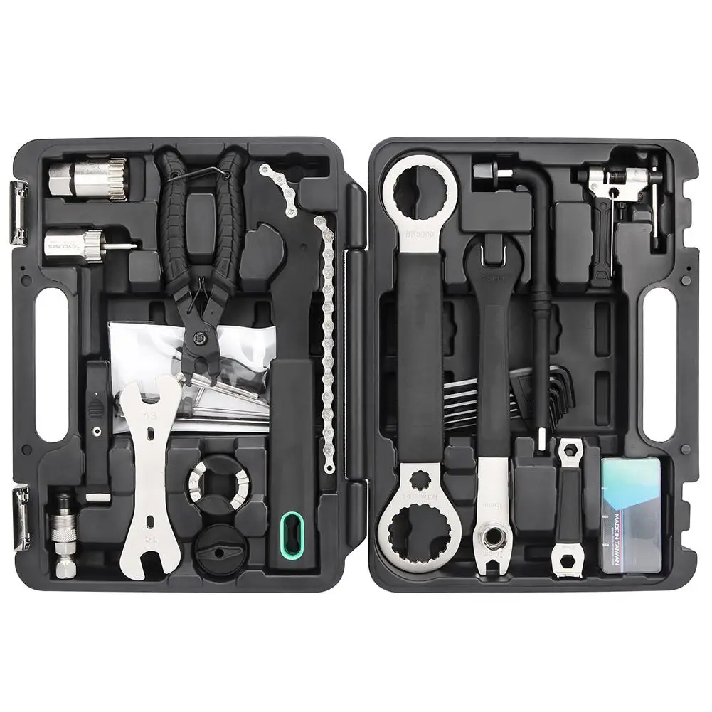  18 In 1 Multiful Bicycle Tools Kit Portable Bike Repair Tool Box Set Hex Key Wrench Remover Crank P