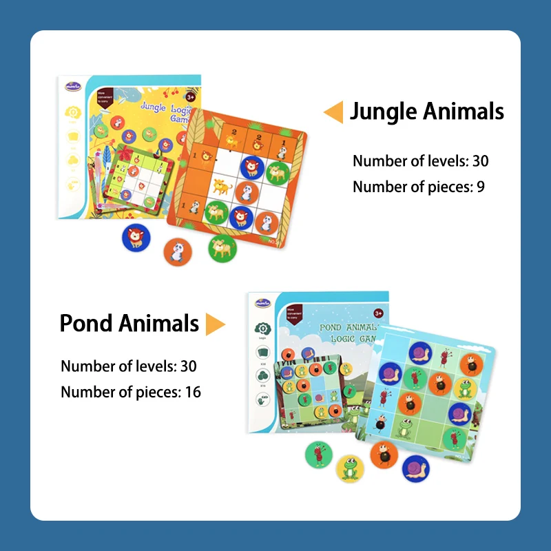 Джунгли животных логическая игра развивающие игрушки головоломка игры Танграм головоломка развиваем навыки мышления игрушки настольная игра для детей
