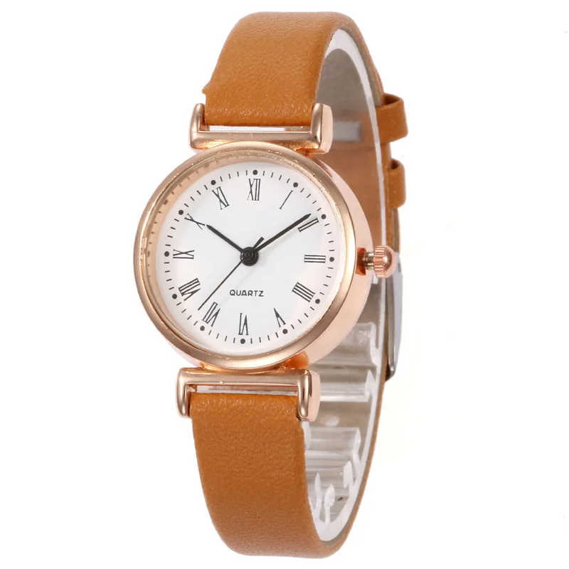 

Hot Selling Korean-style Retro Fashion Women's Belt Watch Simple Roman Numerals Measuring Student Quartz Watch Wholesale