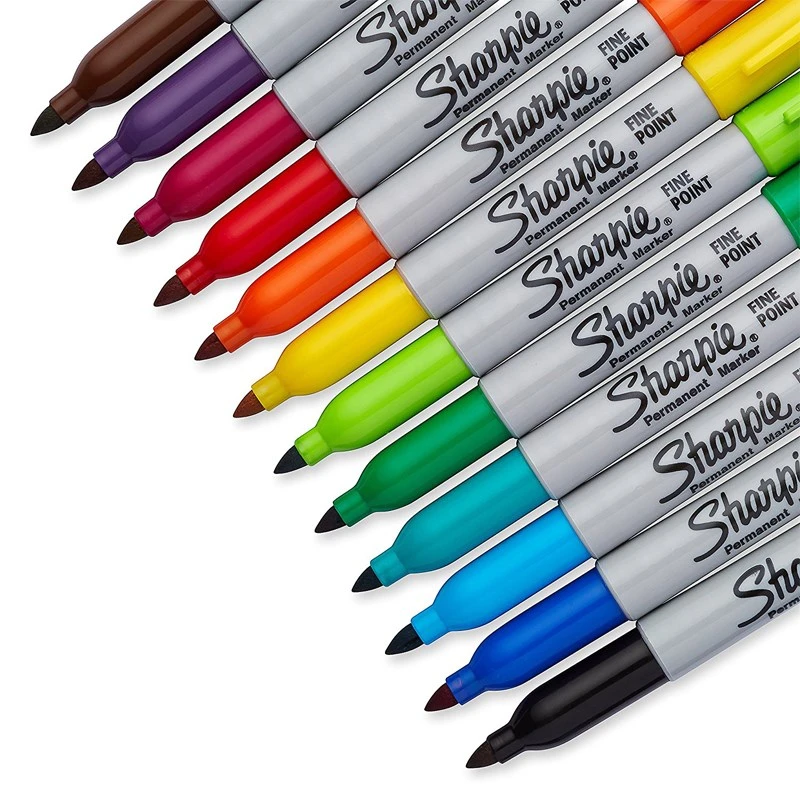 Economie Entertainment koelkast Nieuwe 12/24 Pcs Set Sanford Sharpie Olie Marker Pennen Gekleurde Markers  Art Pen Permanente Kleur Marker Pen Kantoorbenodigdheden 1mm  Nib|Markeerpennen| - AliExpress