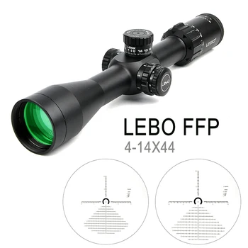 شراءمنظار هوائي LEBO 4-14x44 FFP منظار هوائي تكتيكي بصري بندقية قناص للصيد بصريات رؤية بندقية نطاق جودة عسكرية للصيد